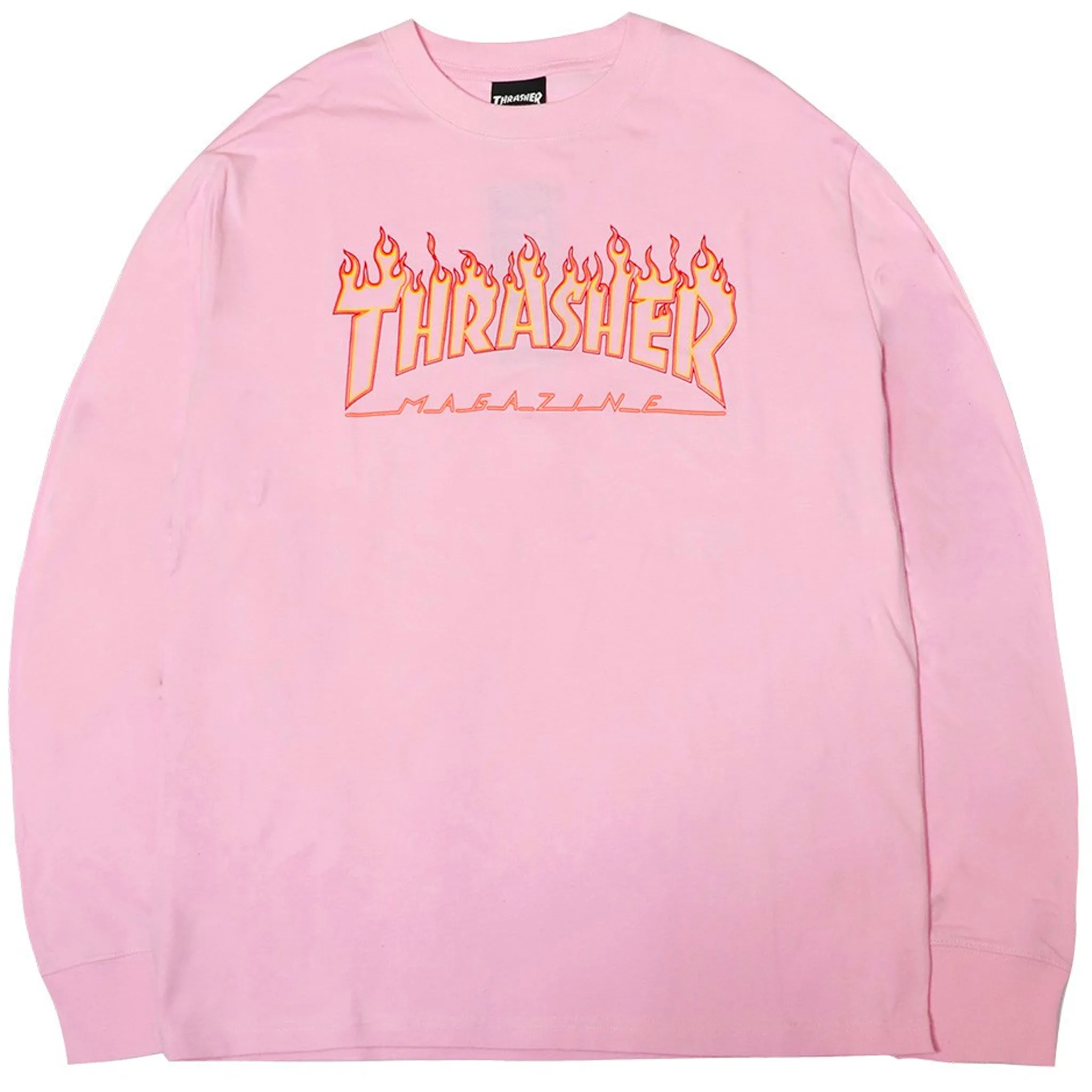 Flame Outline LS Tee (Pink)