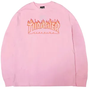 Flame Outline LS Tee (Pink)