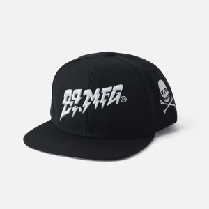 Flames Snapback Hat Black