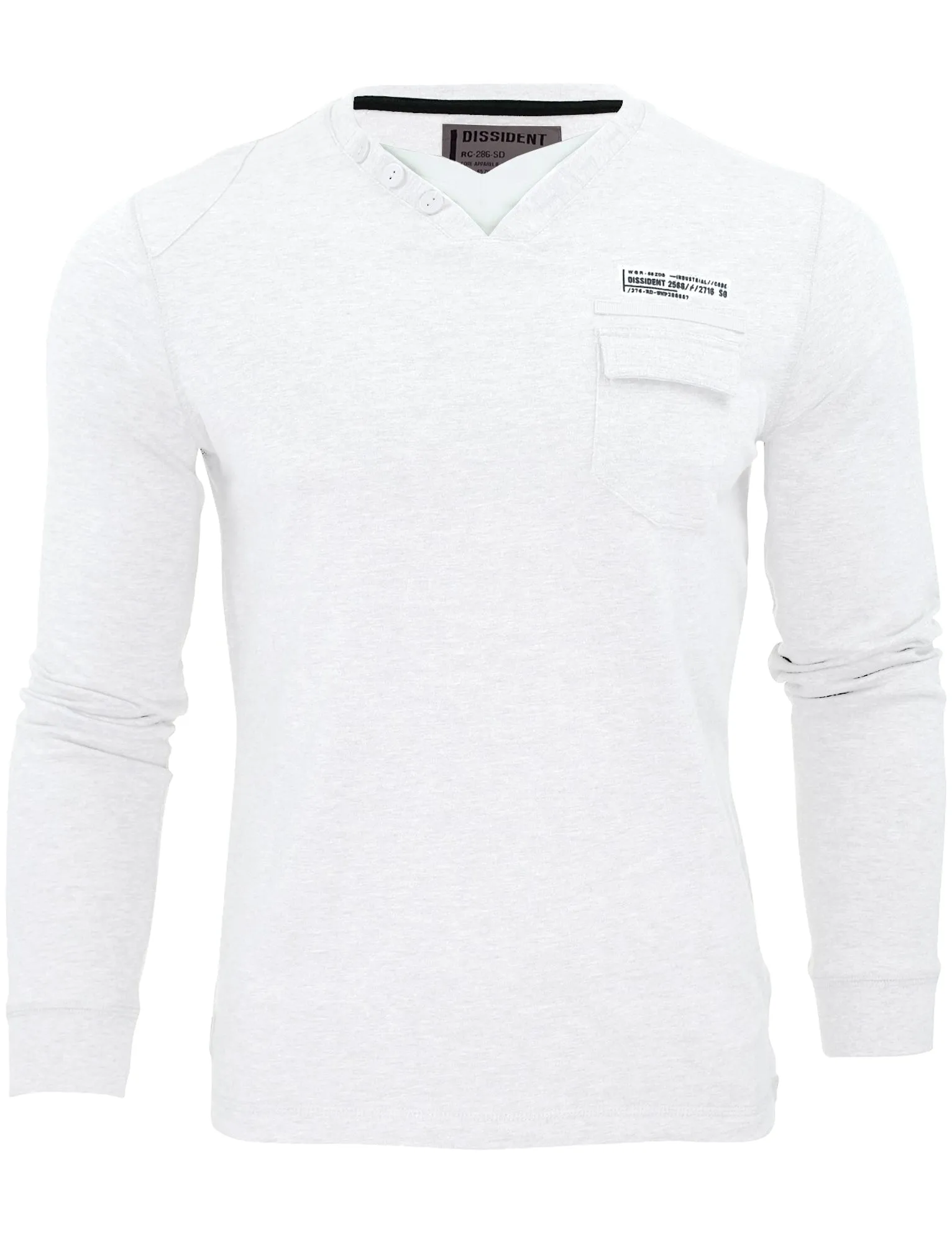 Floura Long Sleeve Top with Pocket in Optic White - Dissident