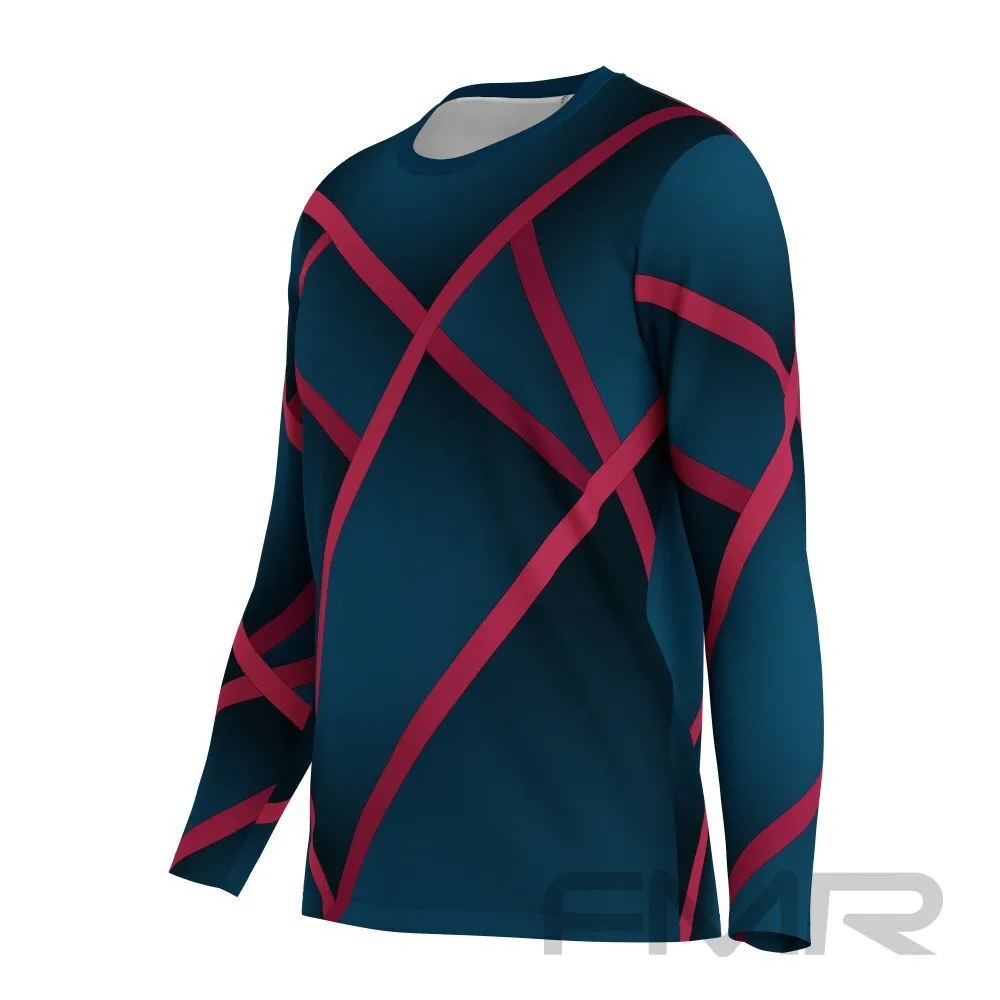 FMR Men's Lines Technical Long Sleeve Running T-Shirt