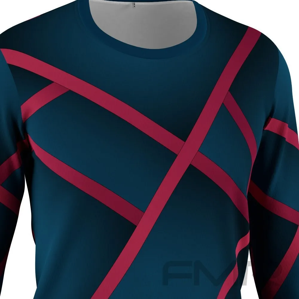 FMR Men's Lines Technical Long Sleeve Running T-Shirt