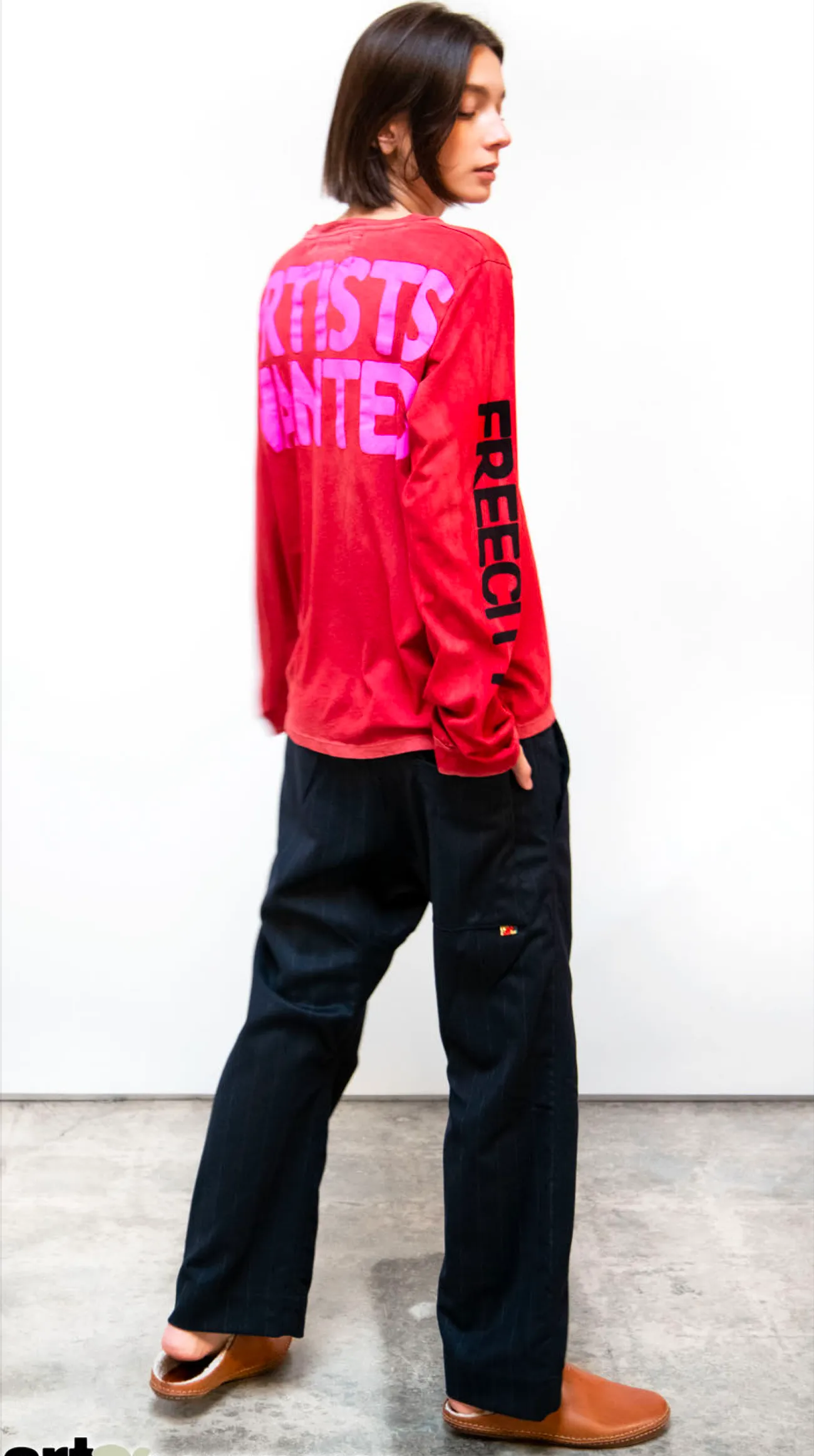 FREE CITY Artists Wanted Long Sleeve Tee in Artyard Red, Moon Dust and Superblack