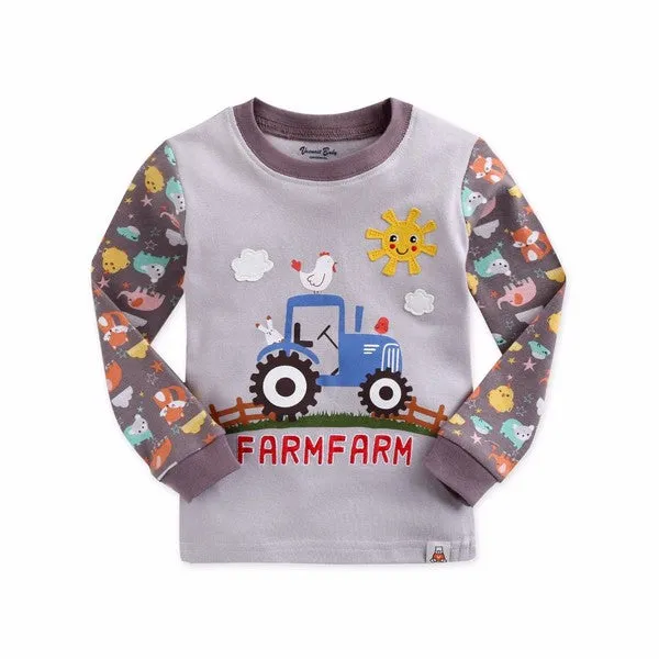 Funny Farmfarm Long Sleeve Pajamas