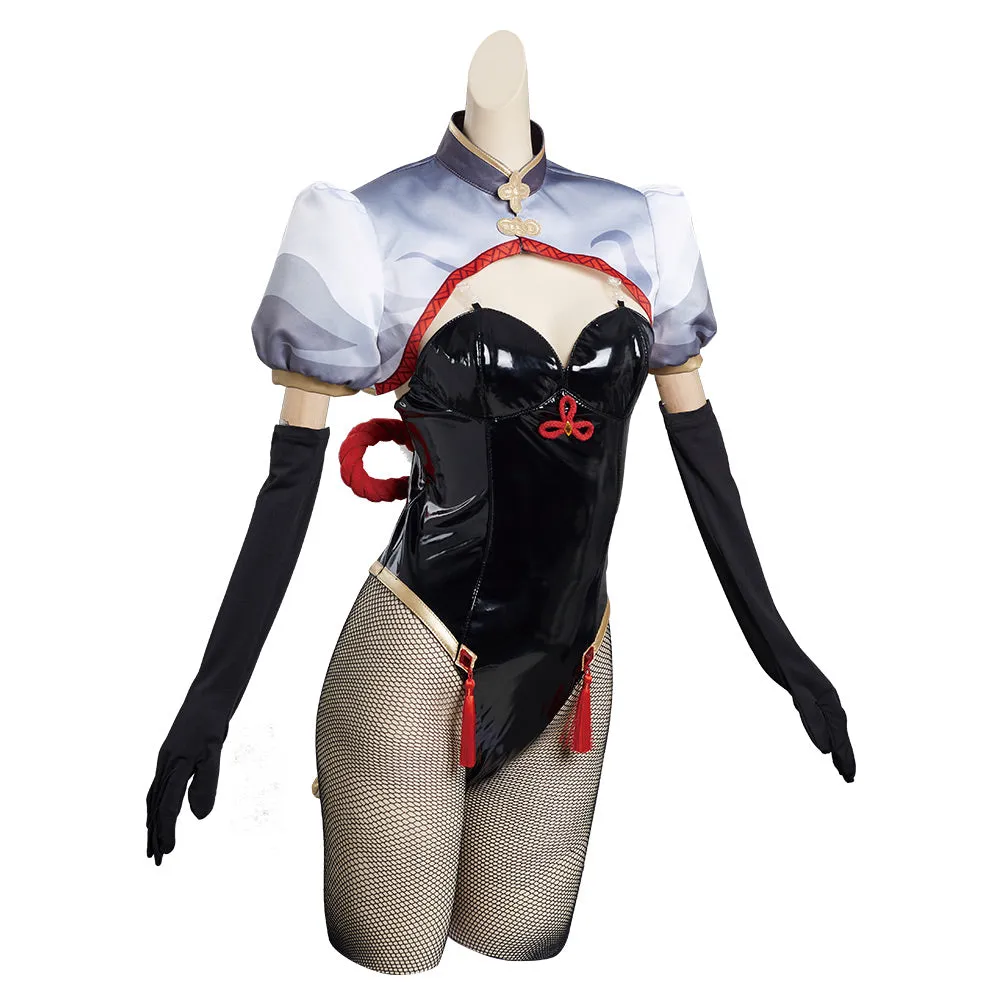Genshin Impact Shen He Bunny Girls Original Design Cosplay Costume - Cossky®