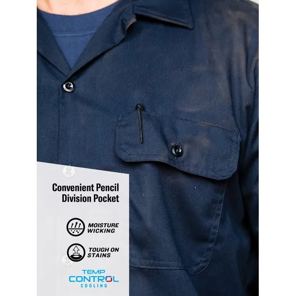 Genuine Dickies - Men's FLEX Long Sleeve Work Shirt with Temp Control Cooling