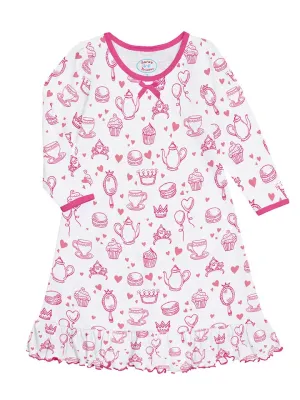 Girls L/S Princess Tea Nightgown