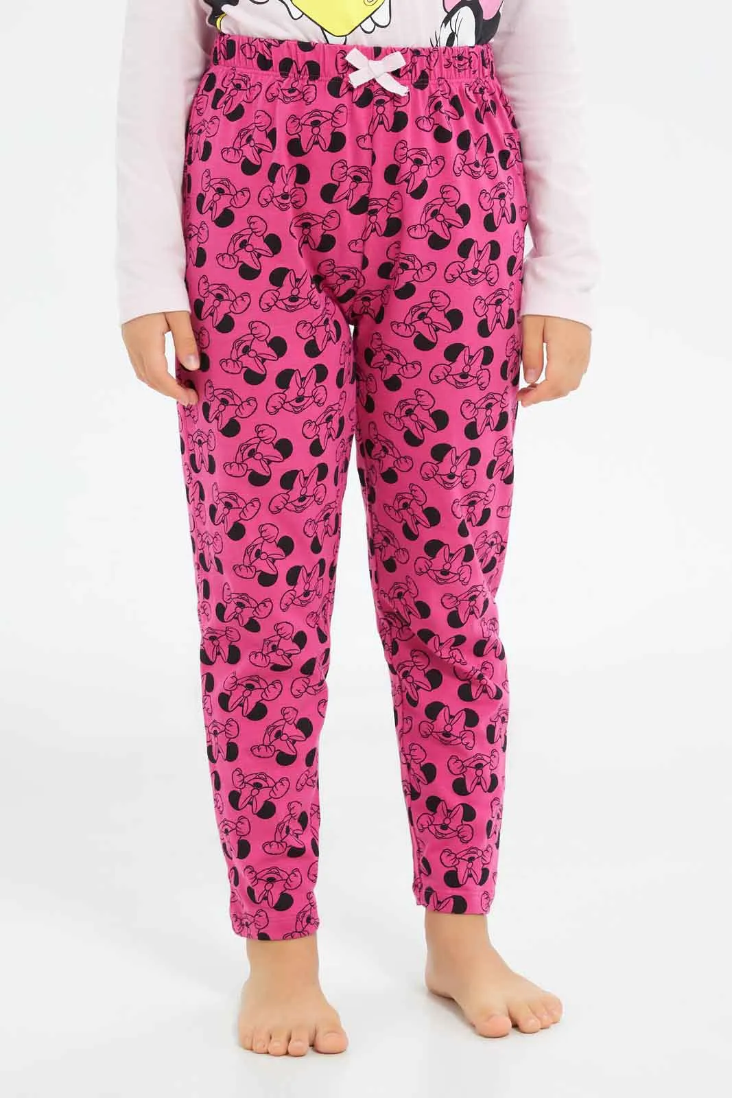 Girls Pink Minnie Mouse Pyjama Set (2 Piece)