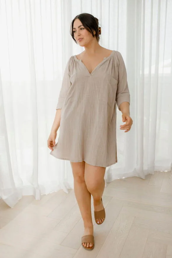 Giselle Tunic Top - Stone
