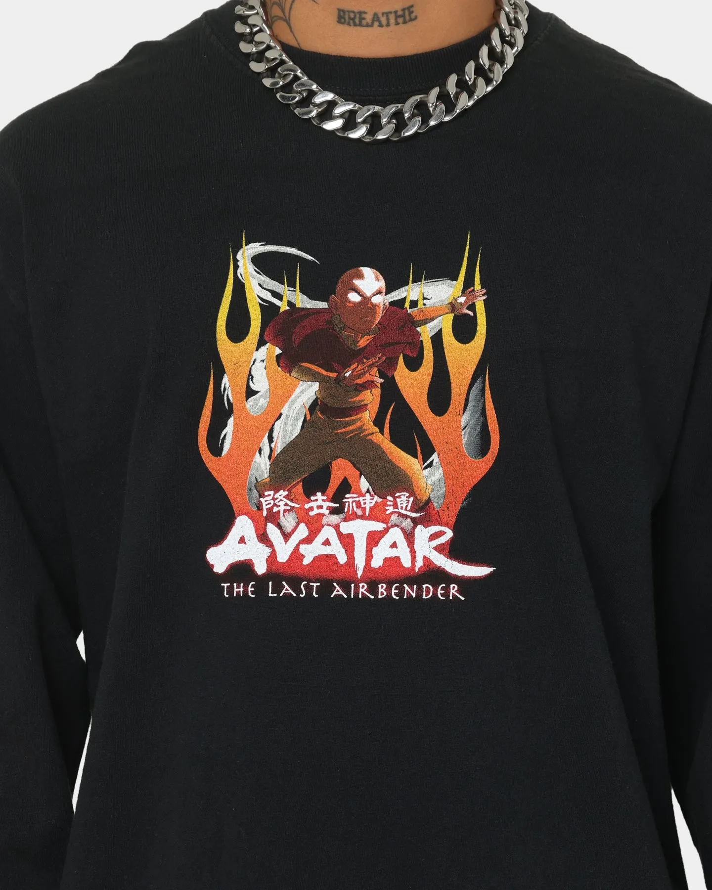Goat Crew X Avatar: The Last Airbender Fire Nation Long Sleeve T-Shirt Black Wash