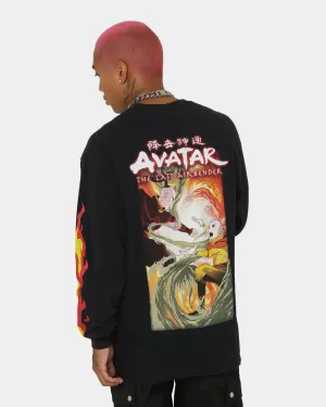 Goat Crew X Avatar: The Last Airbender Fire Nation Long Sleeve T-Shirt Black Wash