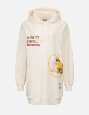Godhead Print Hooded Sweatshirt Tunic