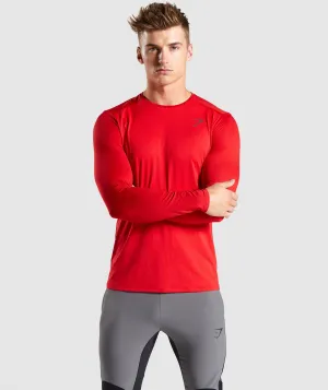 Gymshark Speed Long Sleeve T-Shirt - Red