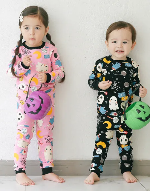 Halloween Night Pink Long Sleeve Pajama