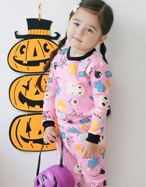 Halloween Night Pink Long Sleeve Pajama