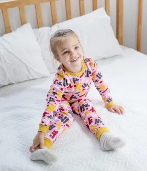 Hangul Korean Pink Long Sleeve Pajama