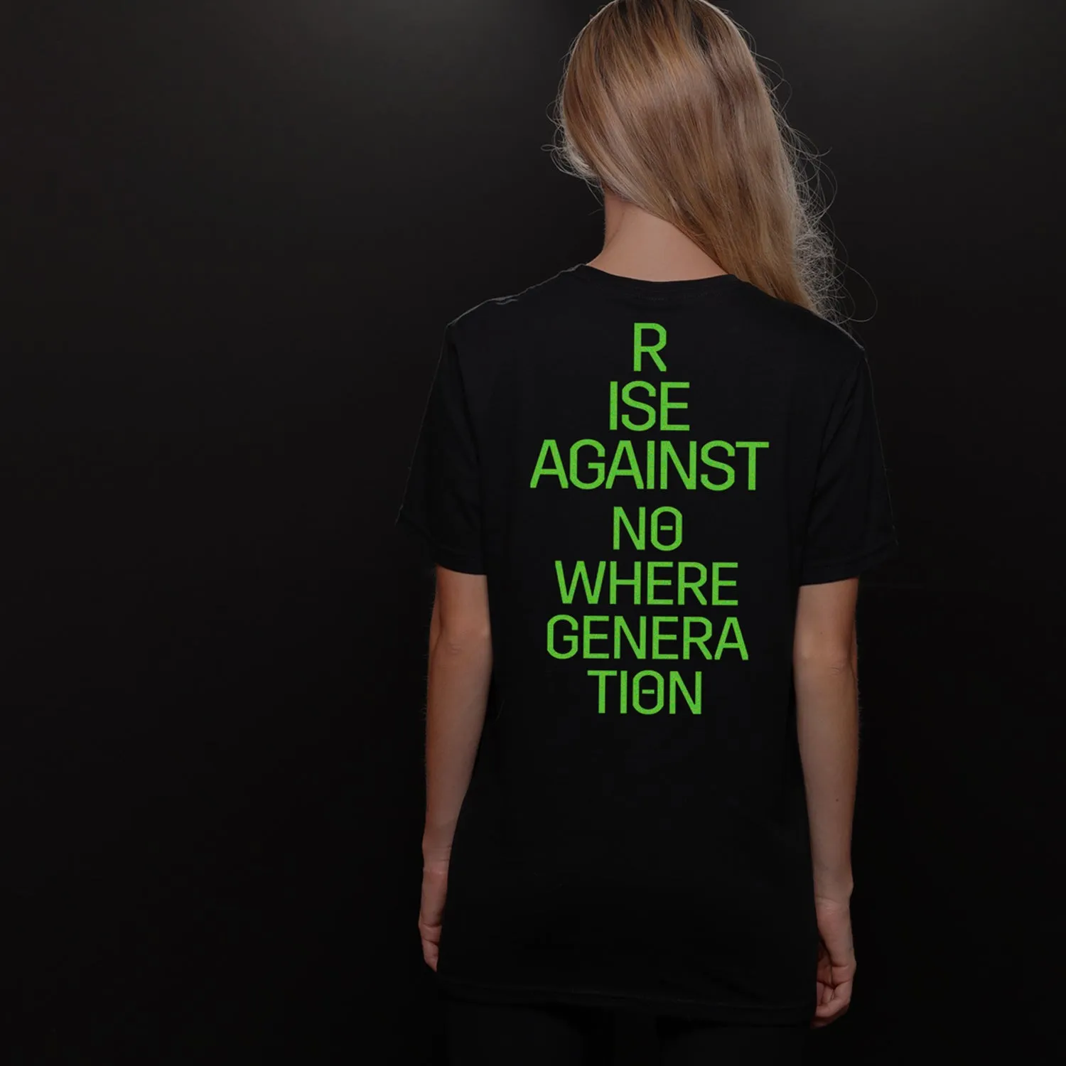 Heart Fist Flame Glow In the Dark T-Shirt (Black)