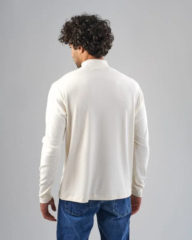 High Neck Long Sleeve Body  -  OFF WHITE