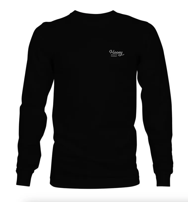 Hooey Black Charbray Rank Stock Long Sleeve Tee HT1784BK