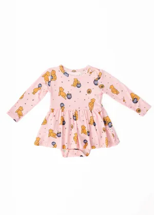 Hunny Pot Pink Long Sleeve Baby Dress