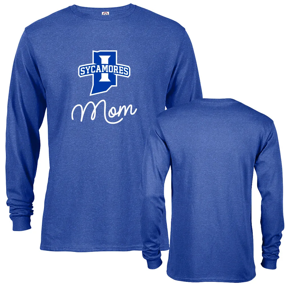 Indiana State University Sycamores Mom Logo Mother Long Sleeve T-Shirt
