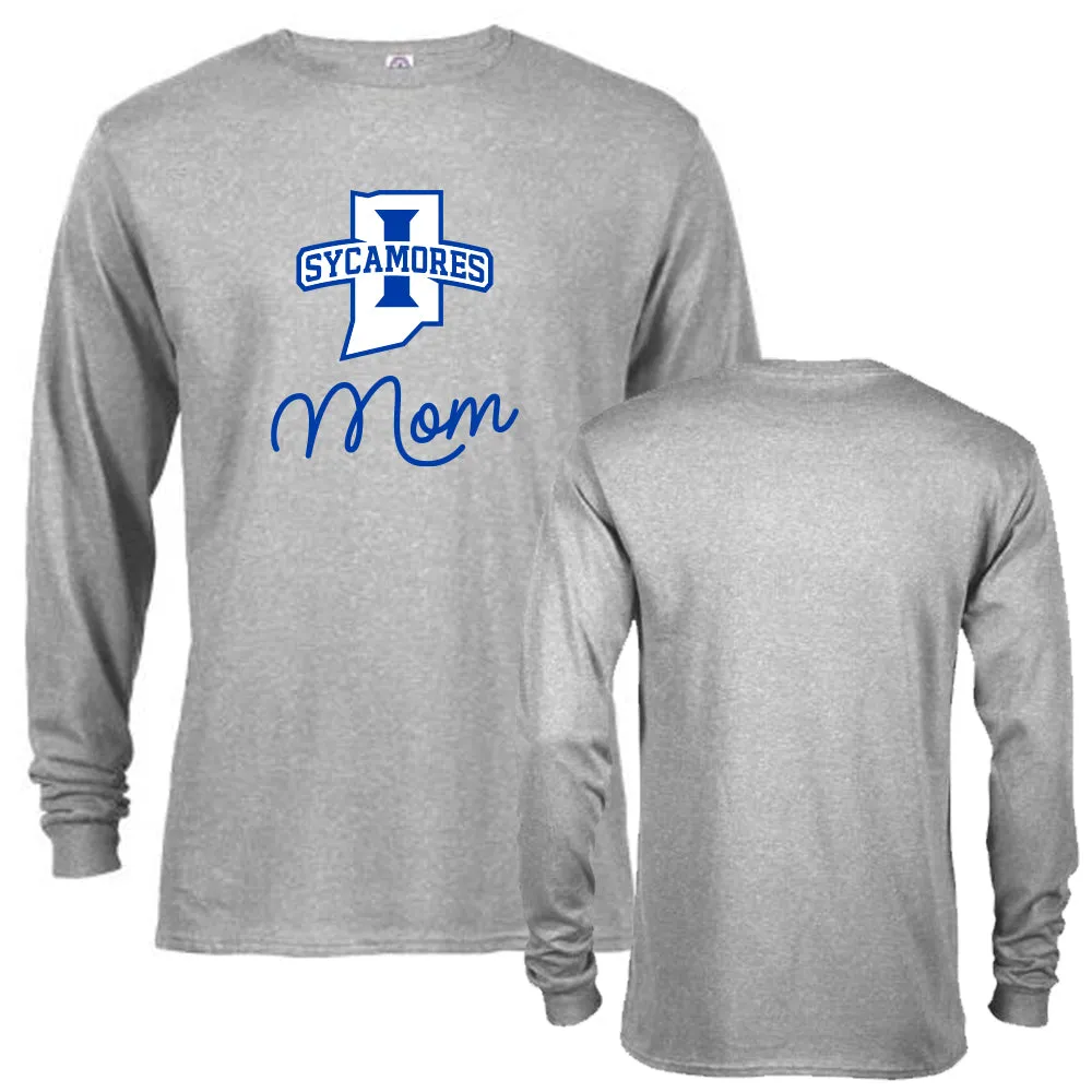 Indiana State University Sycamores Mom Logo Mother Long Sleeve T-Shirt
