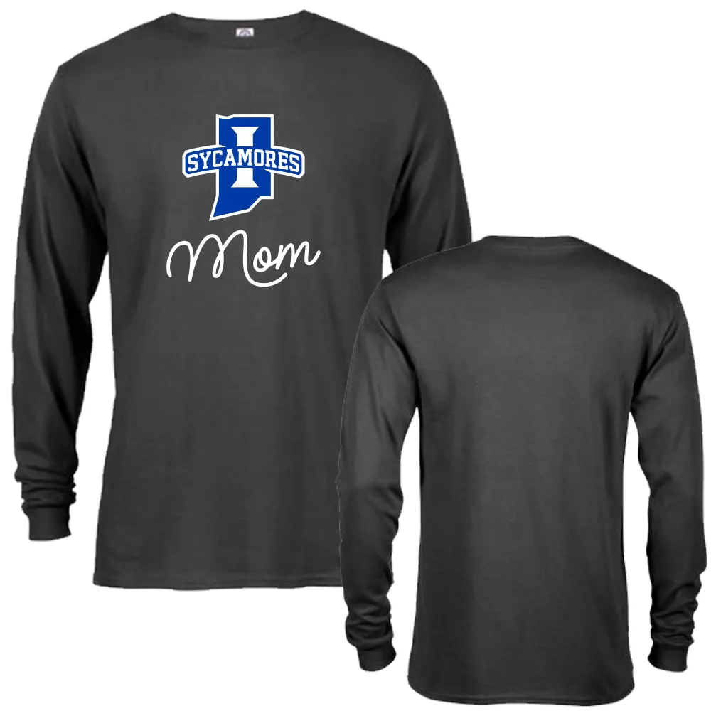 Indiana State University Sycamores Mom Logo Mother Long Sleeve T-Shirt