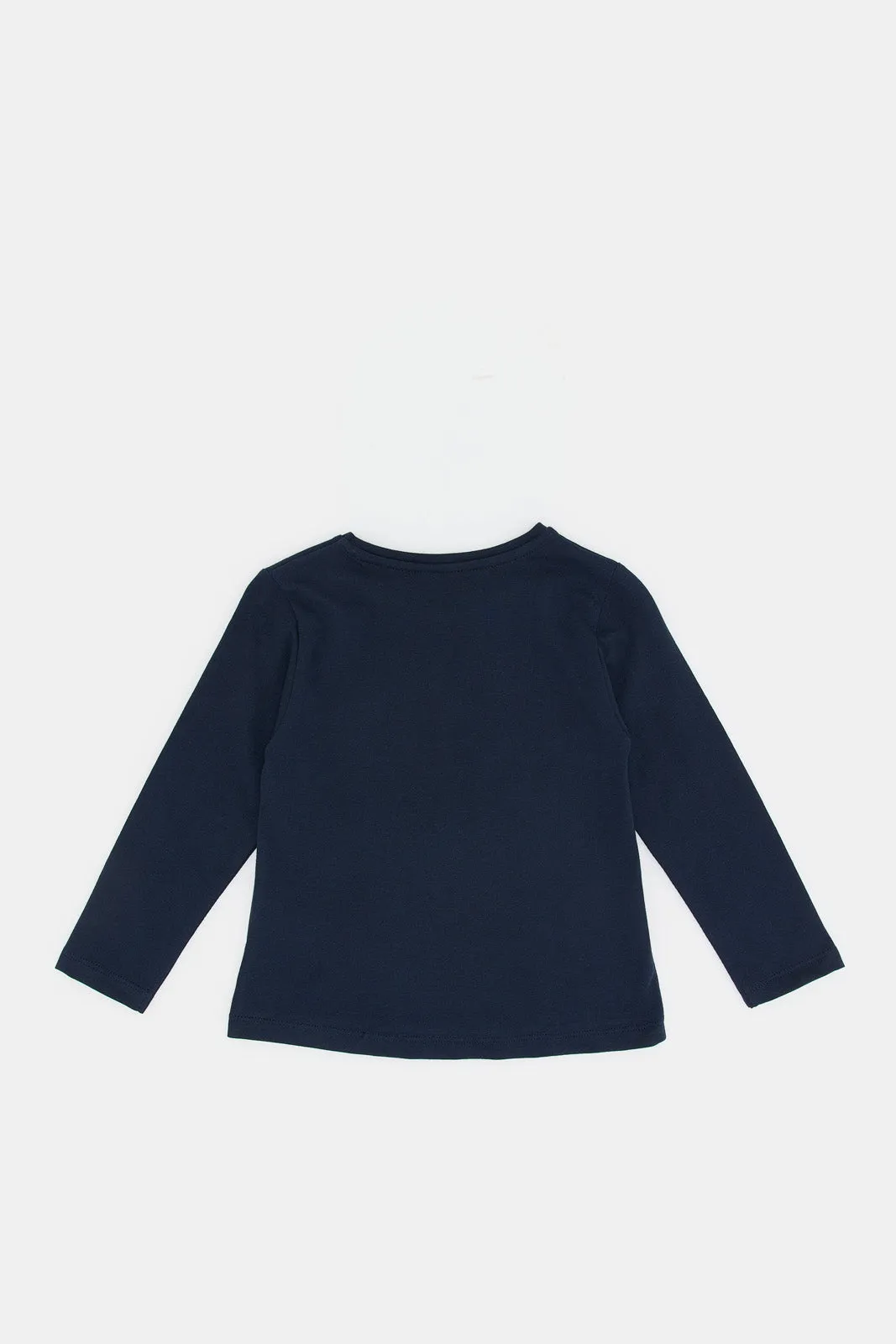 Infant Girls Navy Printed T-Shirt