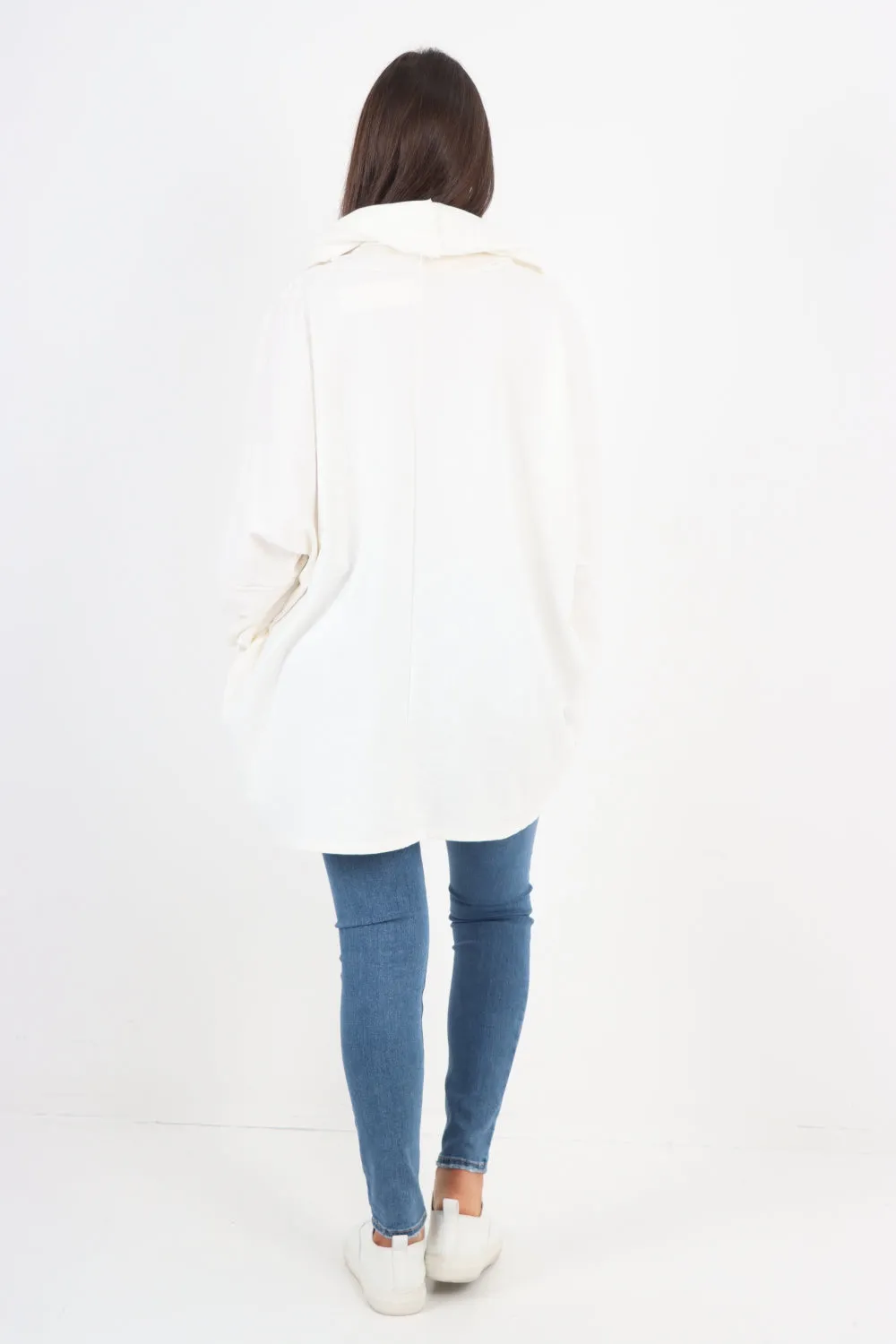 Italian Oversized Sequence Star Hoodie Top