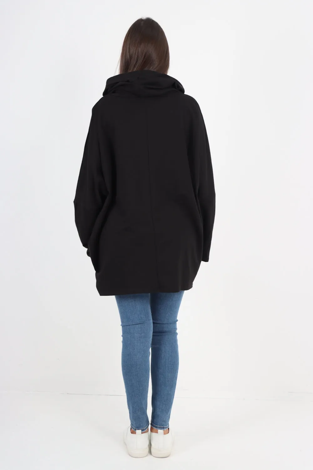 Italian Oversized Sequence Star Hoodie Top