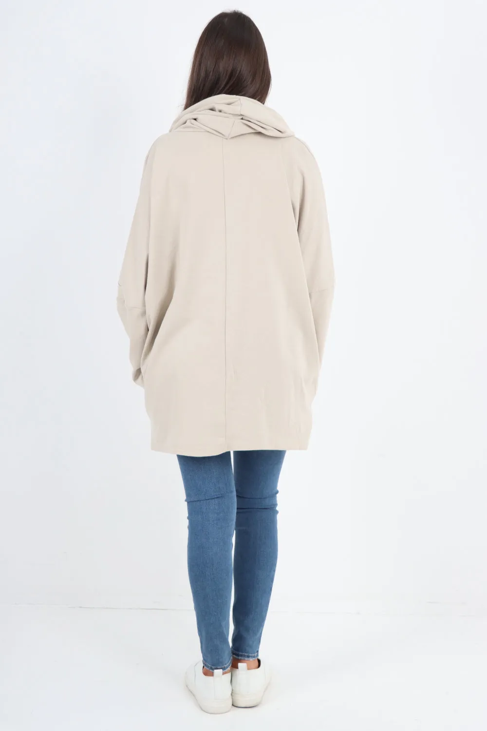 Italian Oversized Sequence Star Hoodie Top
