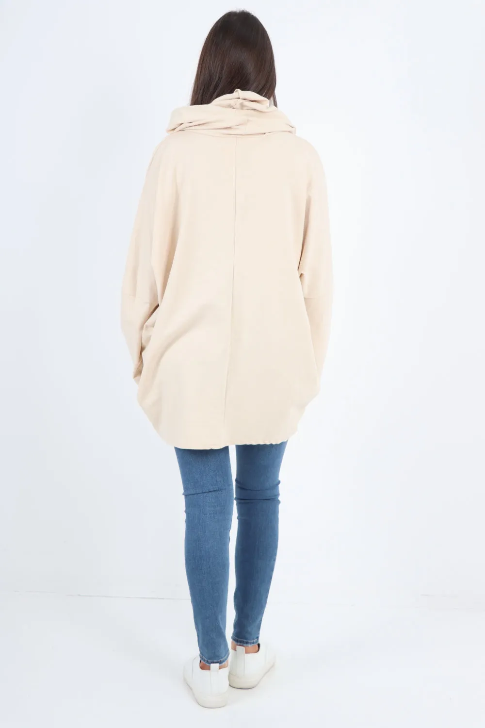 Italian Oversized Sequence Star Hoodie Top