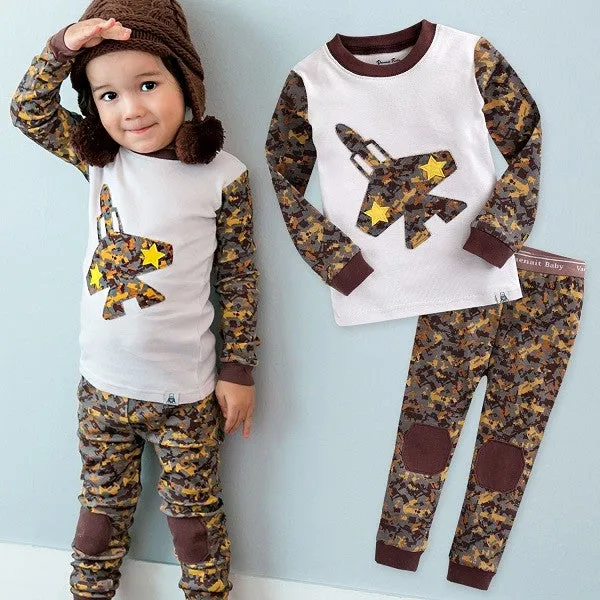 Jet Star Long Sleeve Pajamas