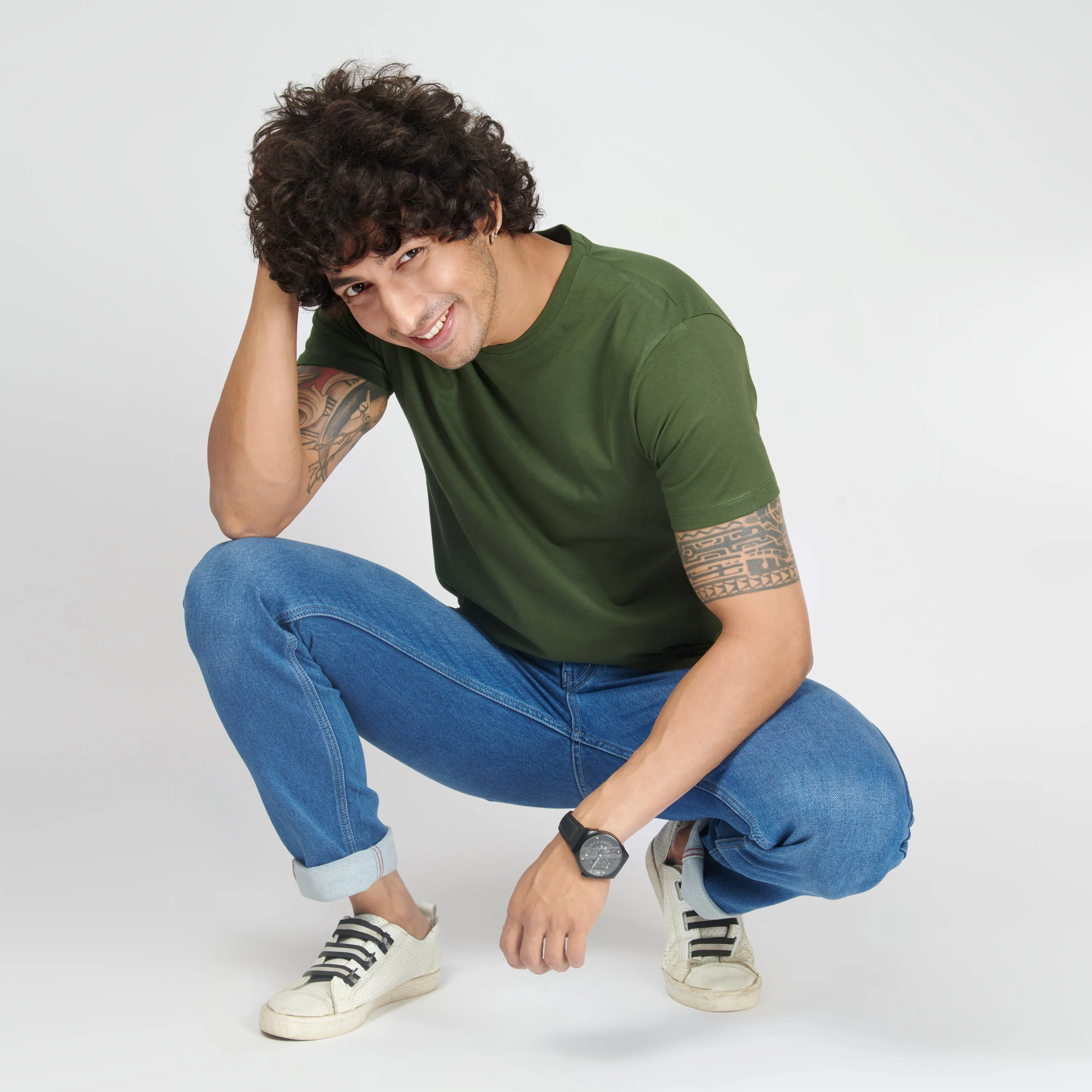 Jungle Green Half Sleeve T-Shirt