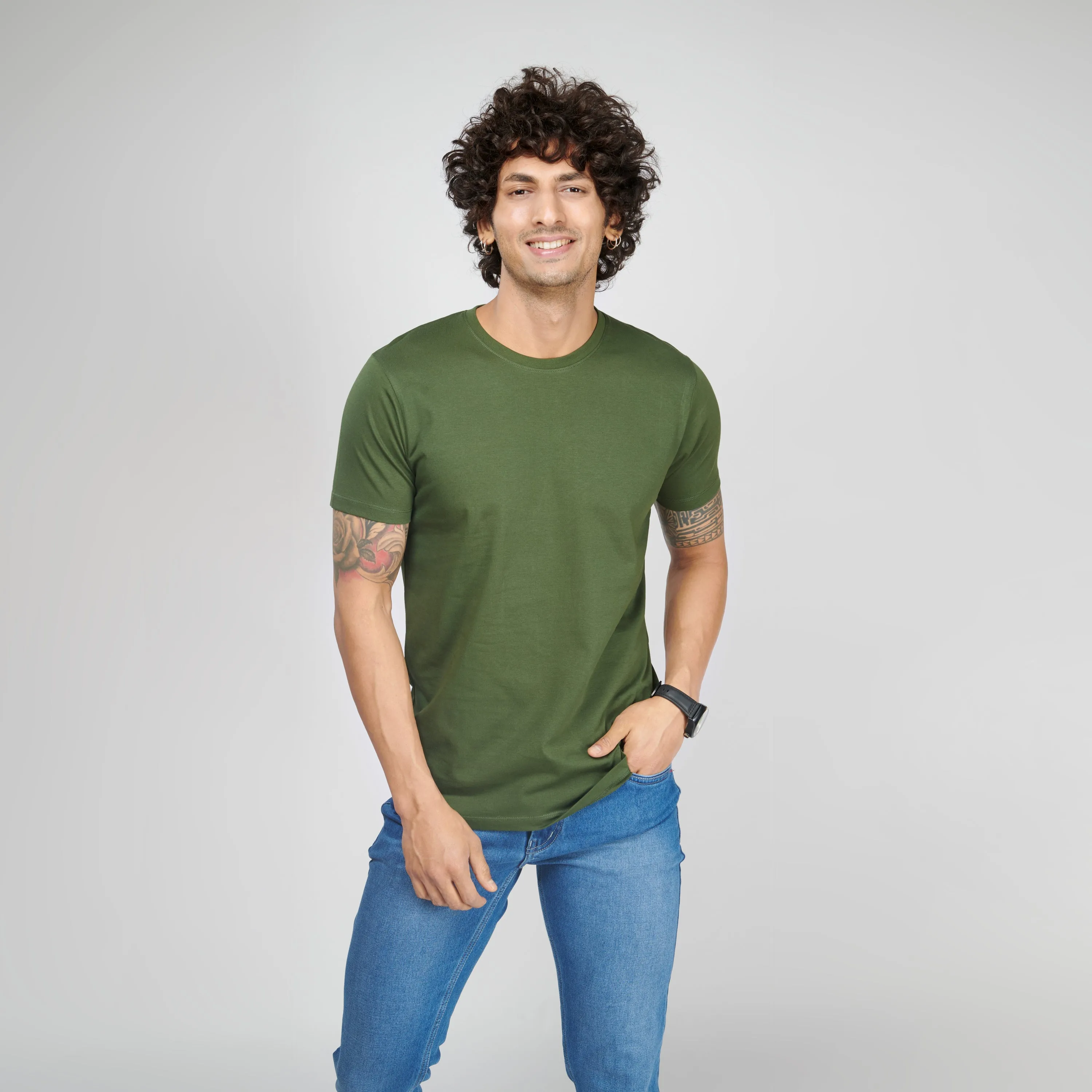 Jungle Green Half Sleeve T-Shirt
