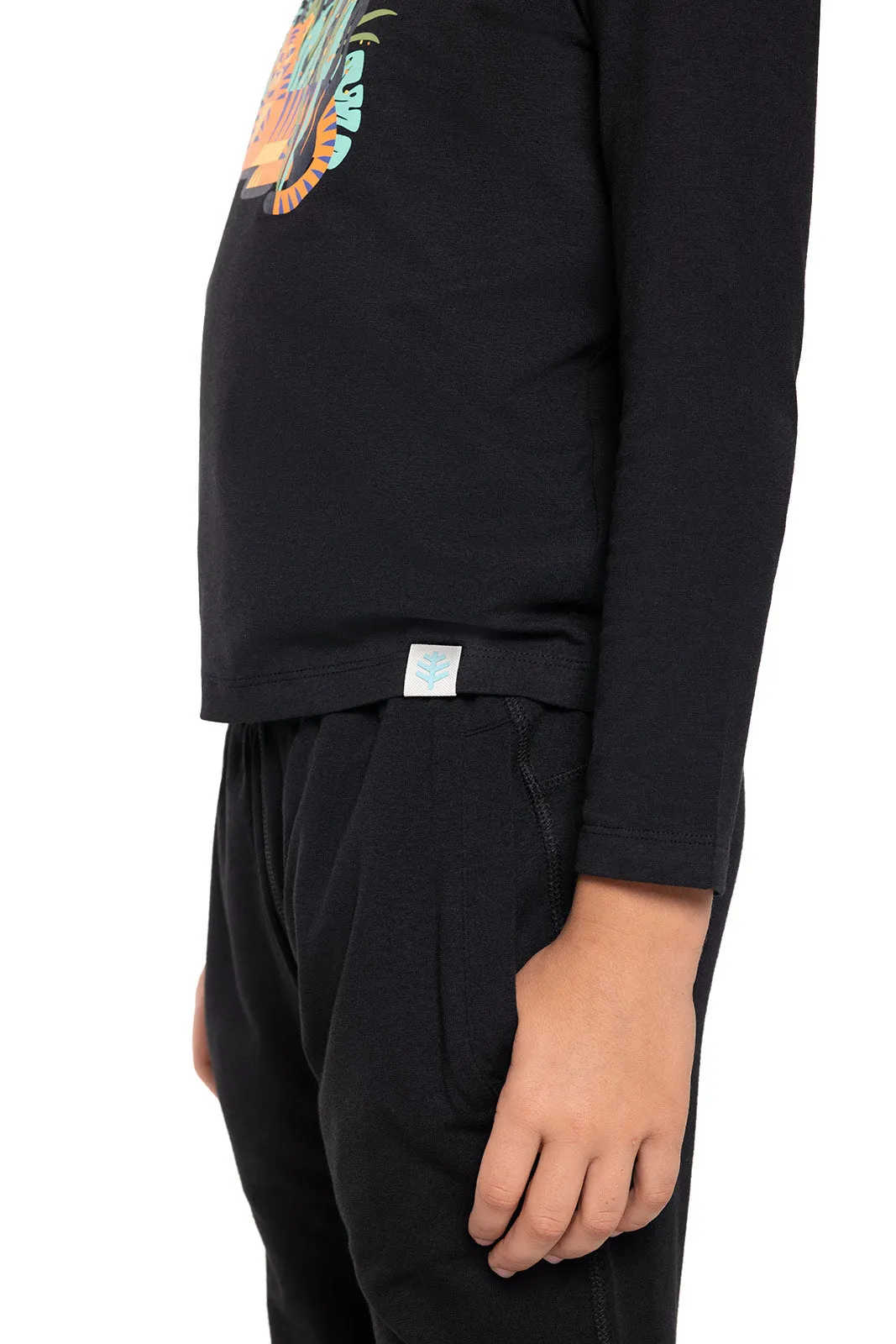 Kid's Coco Plum Everyday Long Sleeve Graphic T-Shirt  |  Black