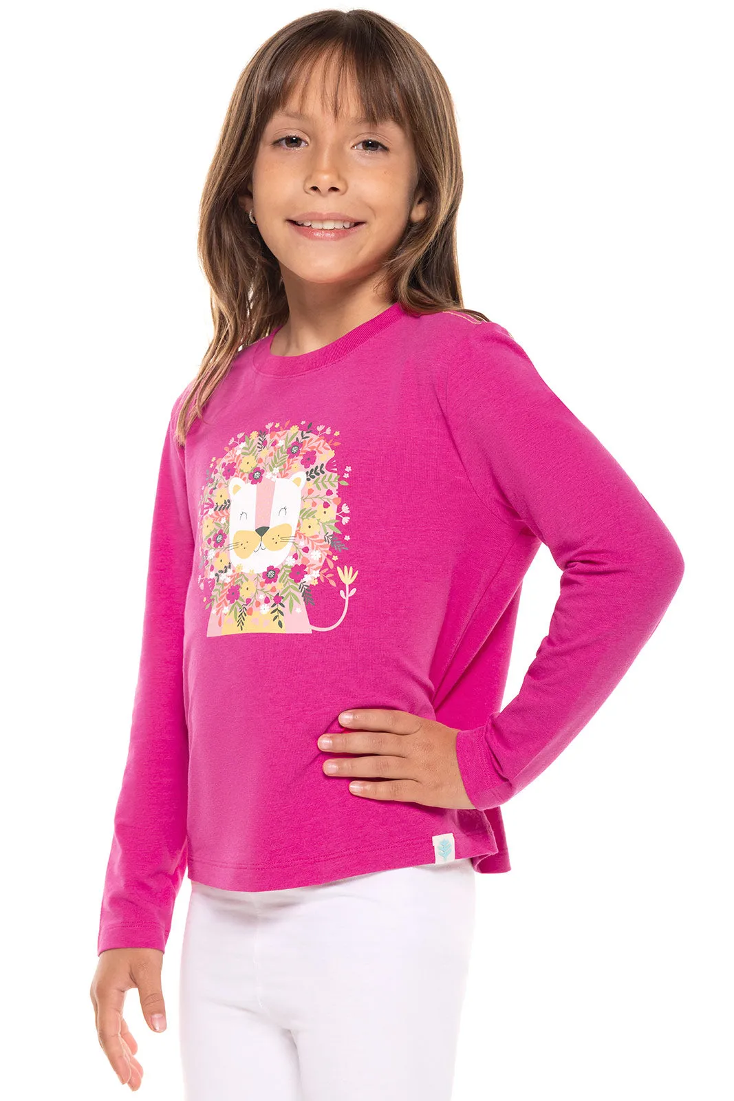 Kid's Coco Plum Everyday Long Sleeve Graphic T-Shirt  |  Magnolia Pink