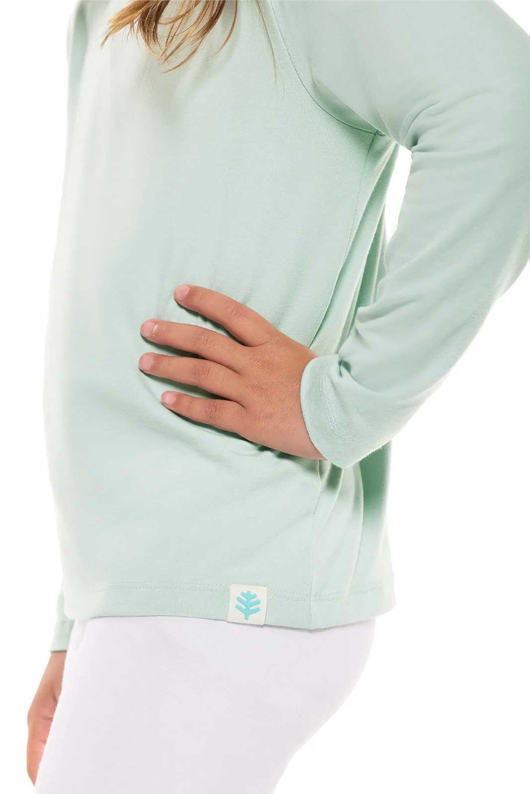 Kid's Coco Plum Everyday Long Sleeve T-Shirt  |  Misty Aqua