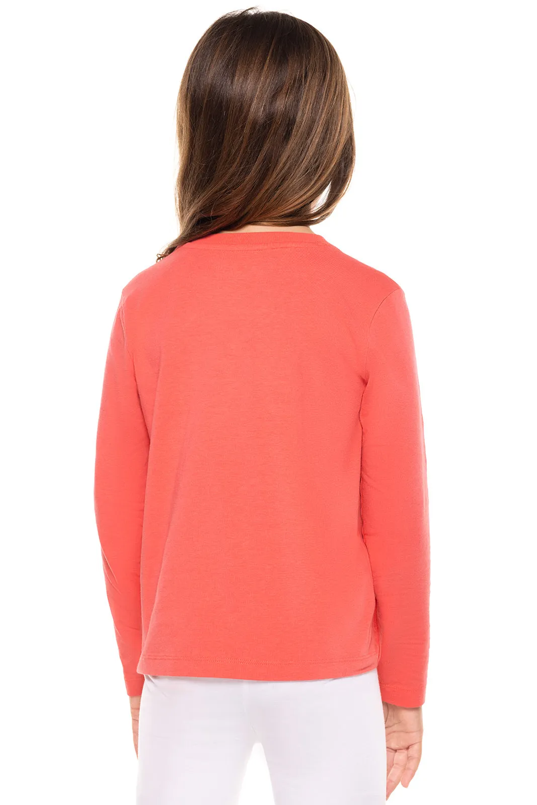 Kid's Coco Plum Everyday Long Sleeve T-Shirt  |  Vivid Coral