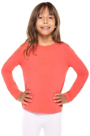 Kid's Coco Plum Everyday Long Sleeve T-Shirt  |  Vivid Coral