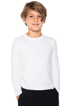 Kid's Coco Plum Everyday Long Sleeve T-Shirt  |  White