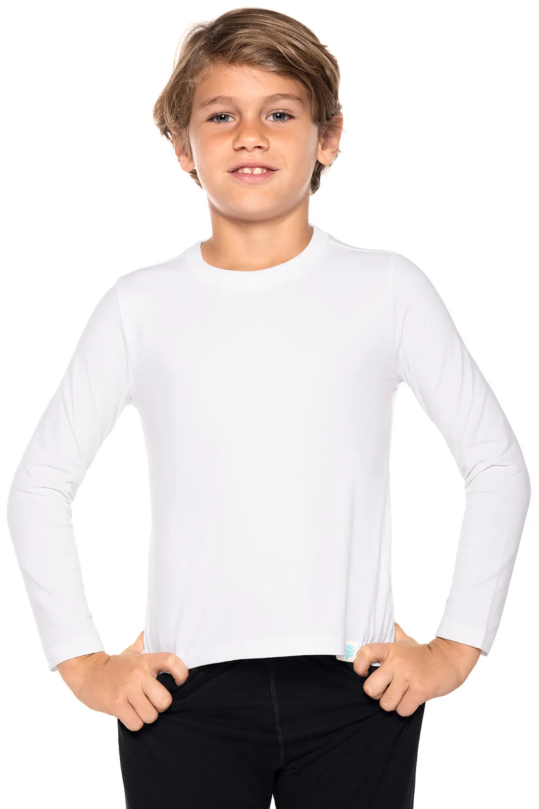 Kid's Coco Plum Everyday Long Sleeve T-Shirt  |  White
