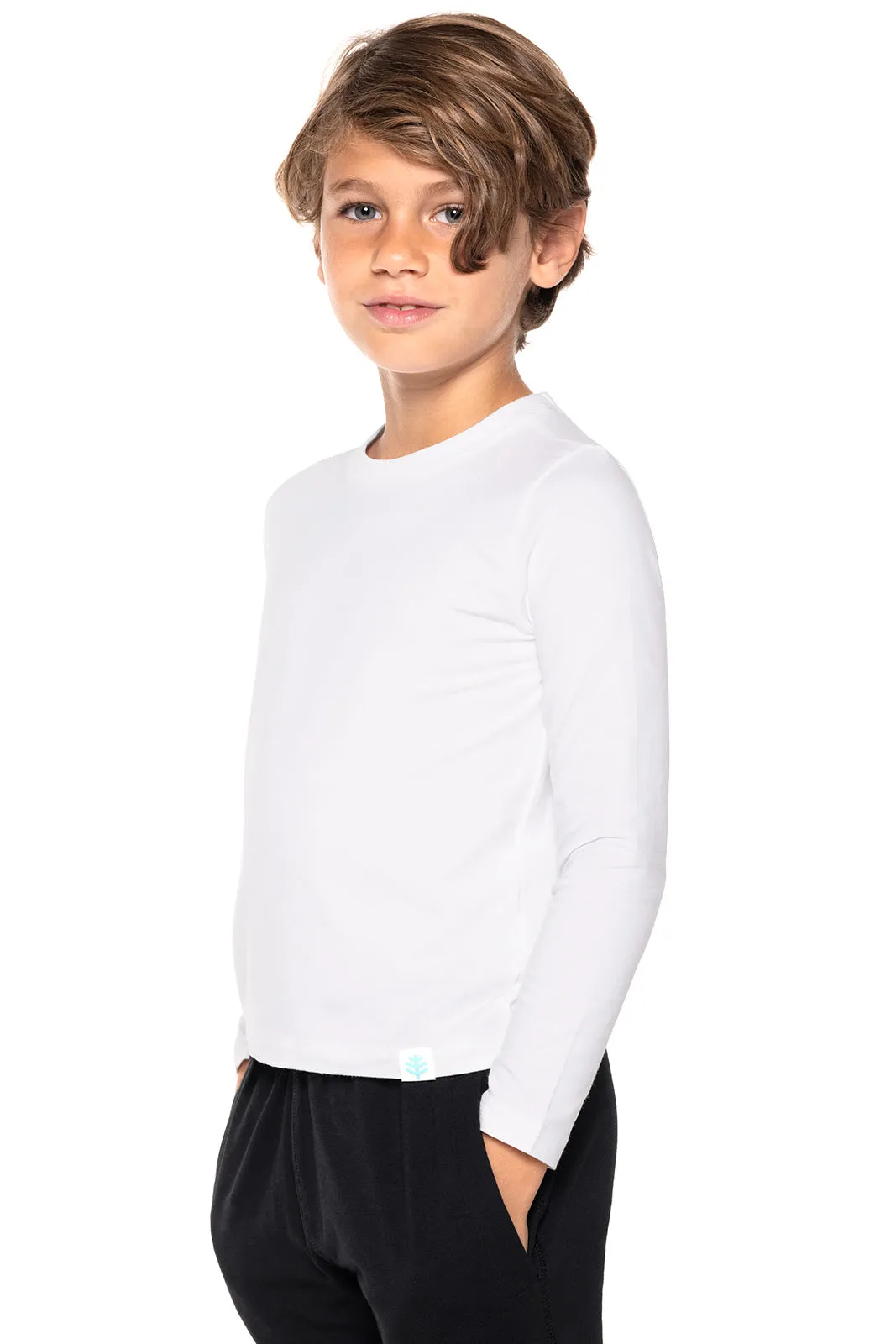 Kid's Coco Plum Everyday Long Sleeve T-Shirt  |  White