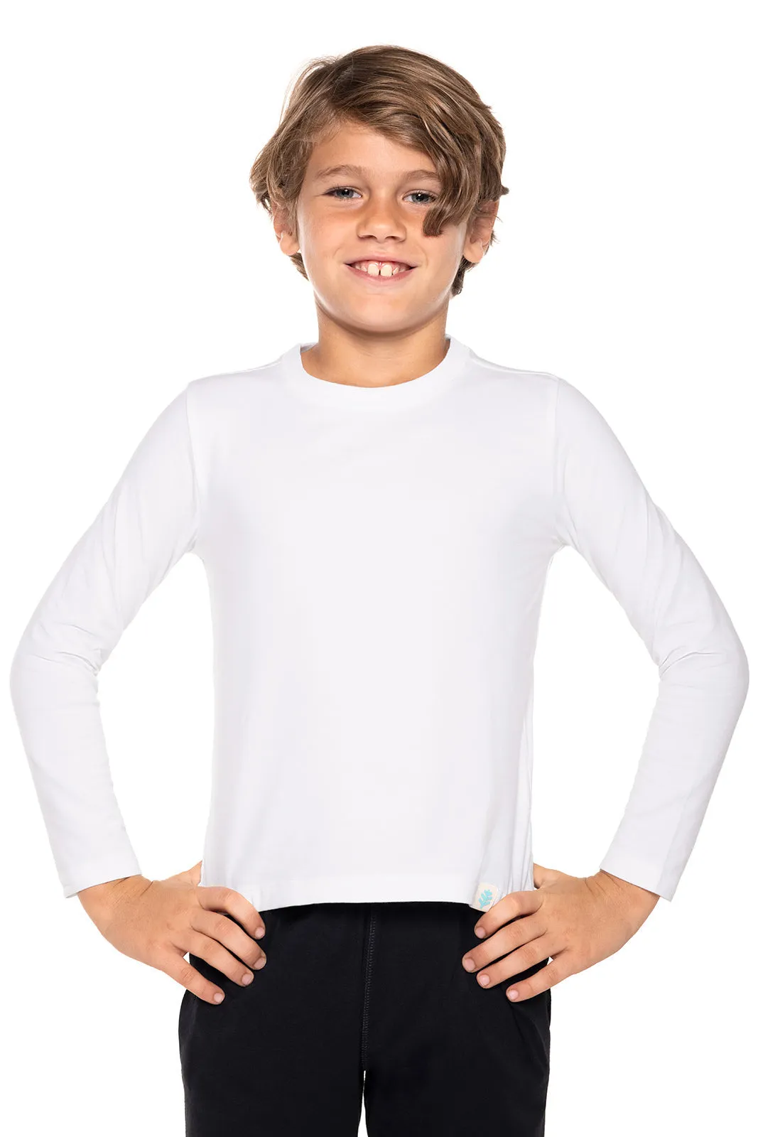 Kid's Coco Plum Everyday Long Sleeve T-Shirt  |  White