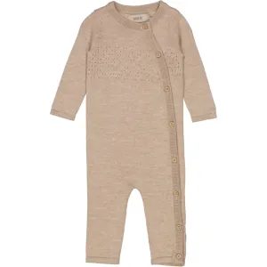 Knit jumpsuit Aden - khaki melange