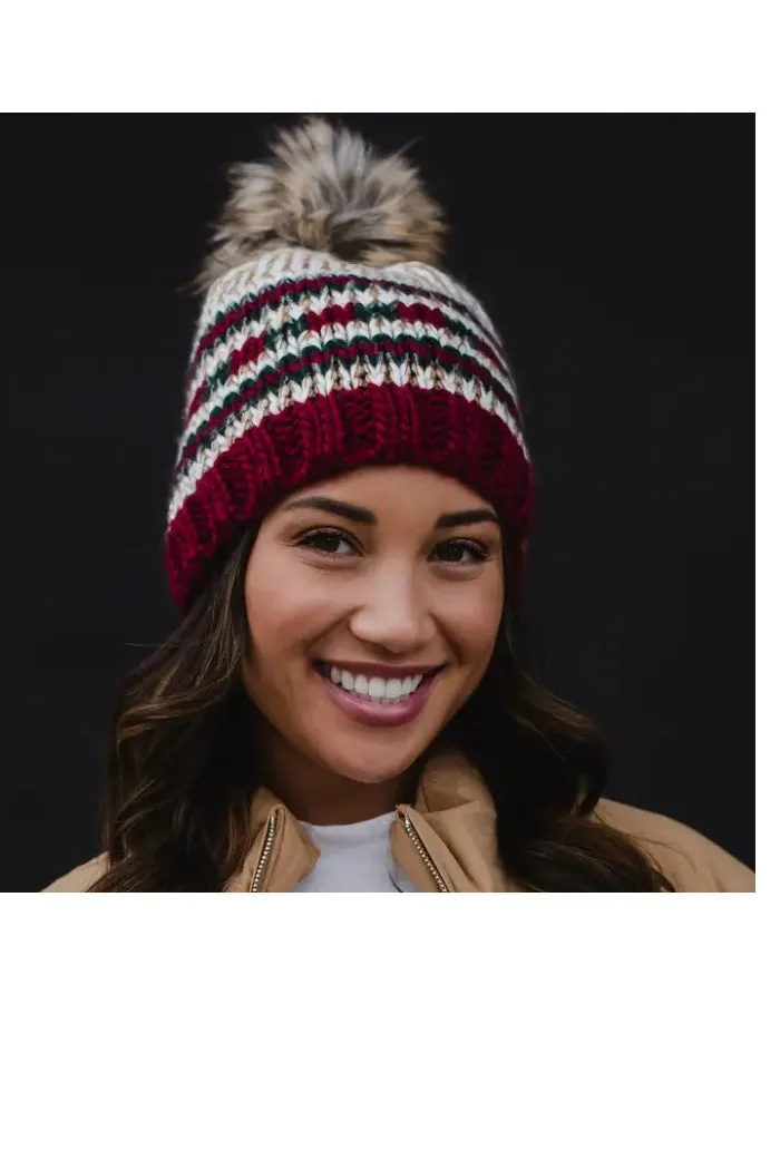 Knit Pom Pom Hat