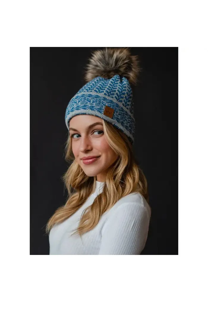 Knit Pom Pom Hat