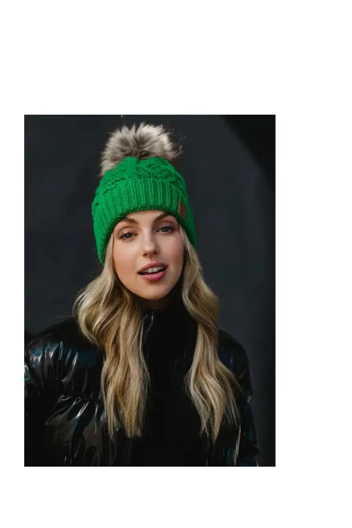 Knit Pom Pom Hat