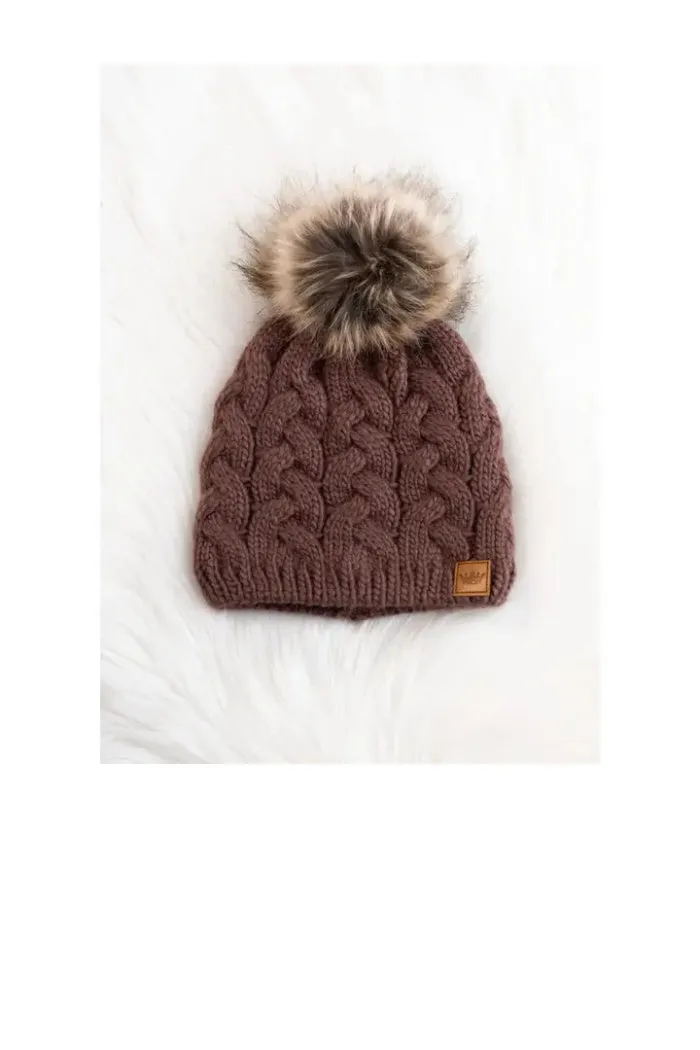 Knit Pom Pom Hat