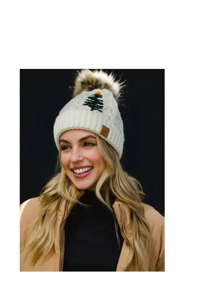Knit Pom Pom Hat